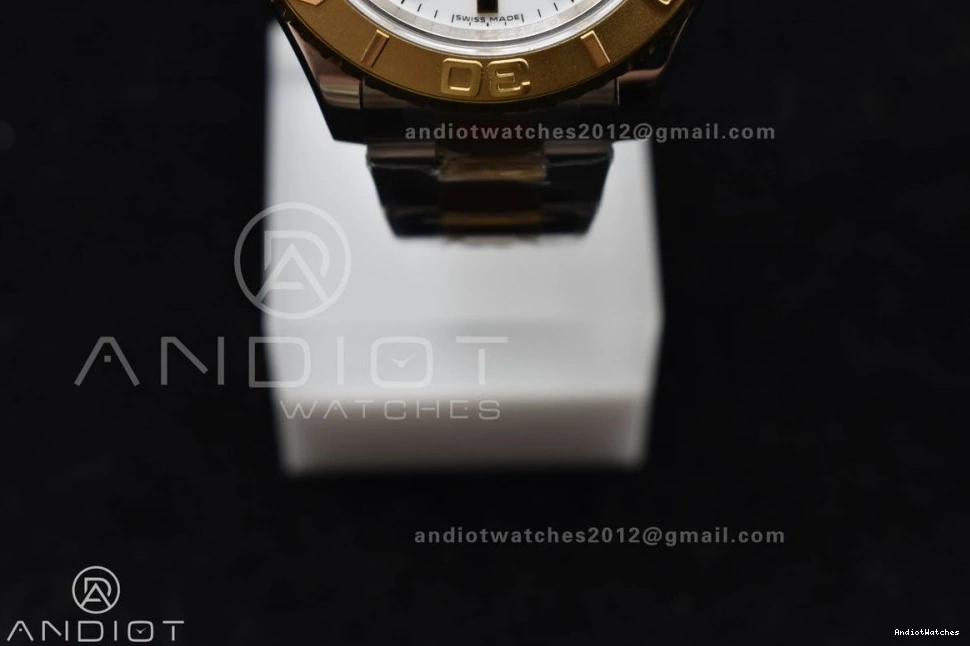 Best YG Dial 116623 White Reliable 1202 GMF Edition SS Plated YG SA Yacht-Master Bracelet on 1013